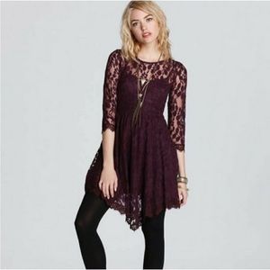 FREE PEOPLE - PLUM LACE DRESS
